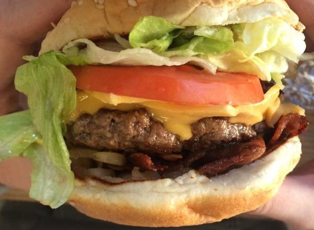 five guys bacon cheeseburger vs little