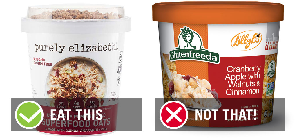 eat this not that gluten free instant oatmeal cranberry - best instant oatmeal