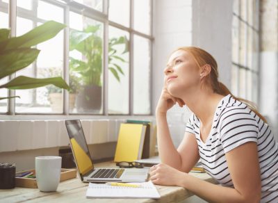 Woman daydreaming