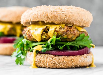 Jalapeno curry turkey burger