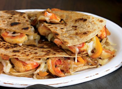 Chipotle shrimp quesadilla