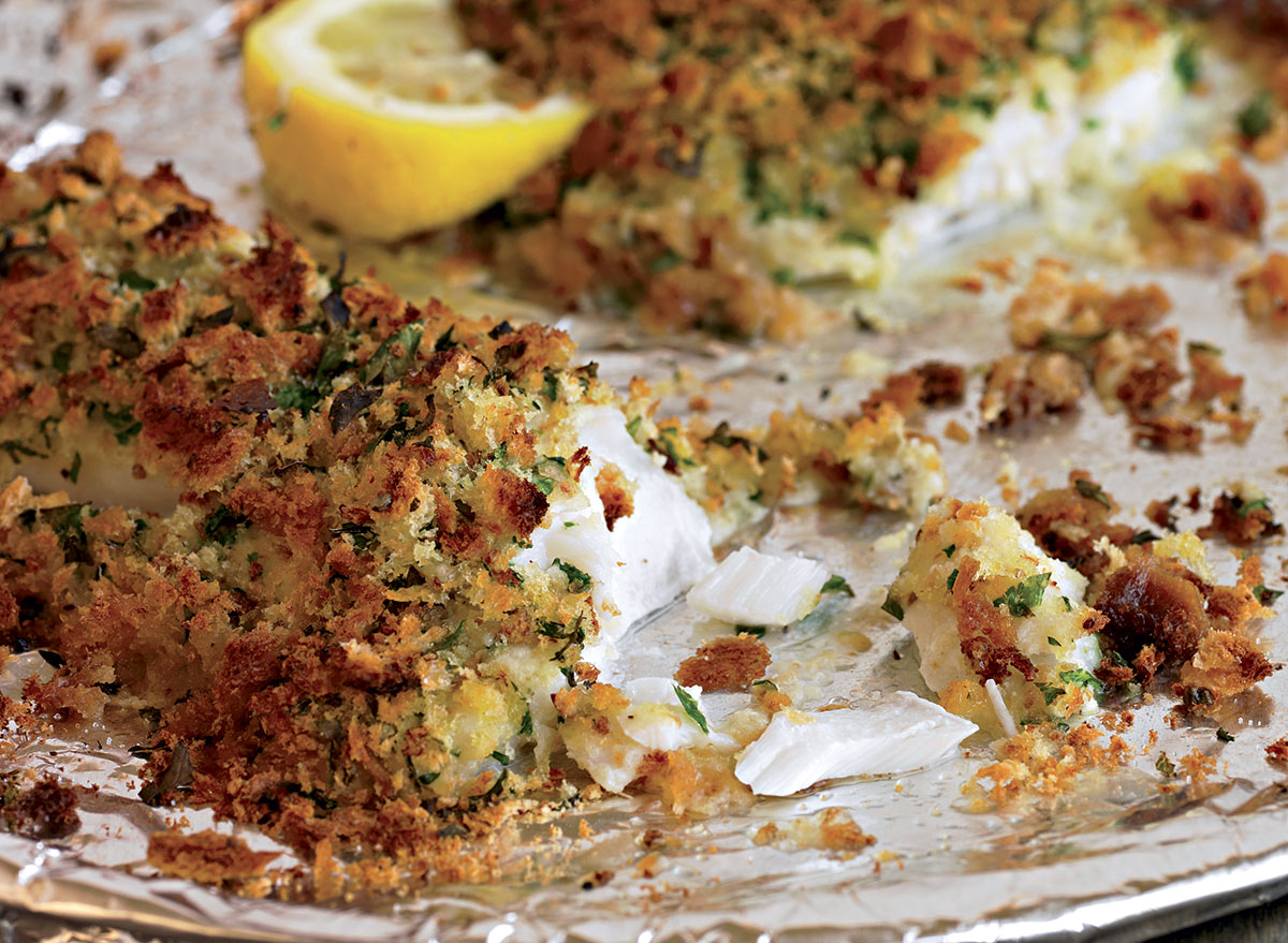 Oven-Baked Fish with Herbed Breadcrumbs — Eat This Not That