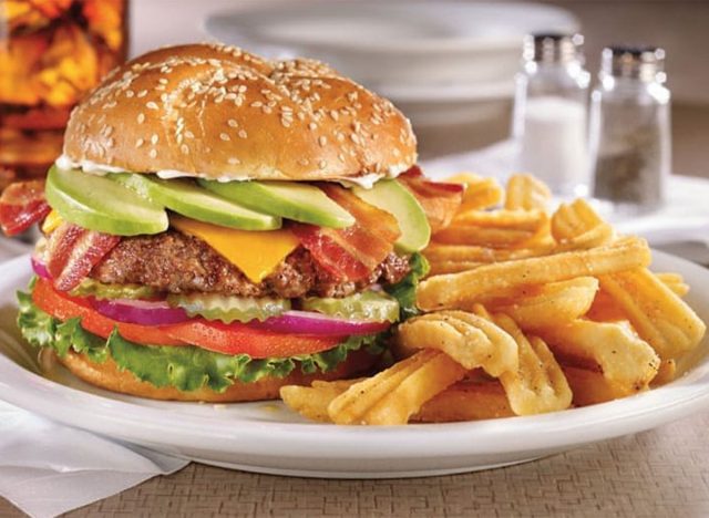 Bacon avocado cheeseburger