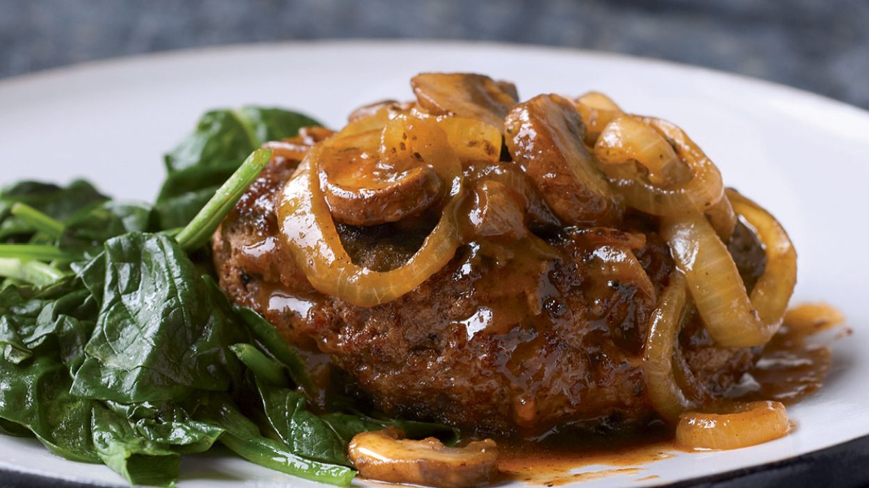 Healthy Poor Man's Steak Recipe With Garlic Gravy - Eat This Not That