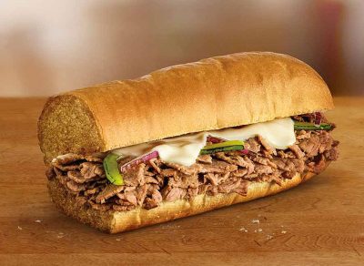 Subway steak and cheese sub