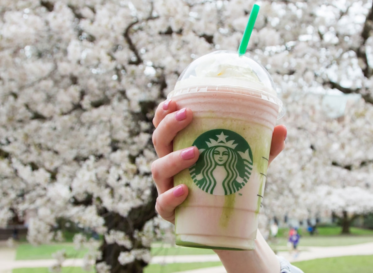 Hand Painted Cherry Blossom Custom Starbucks Cold Cup Any Flower/name You  Want!