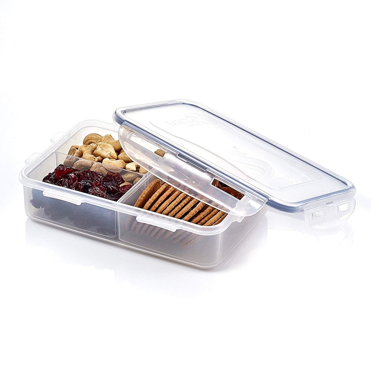 clear box with nuts and fruit in it, cheap meal prep containers