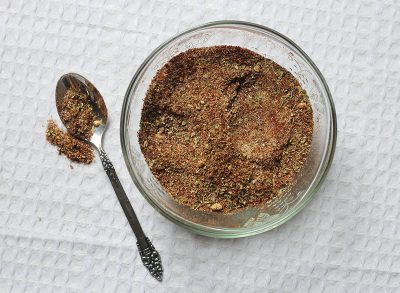 Homemade taco seasoning mixed together in a bowl.