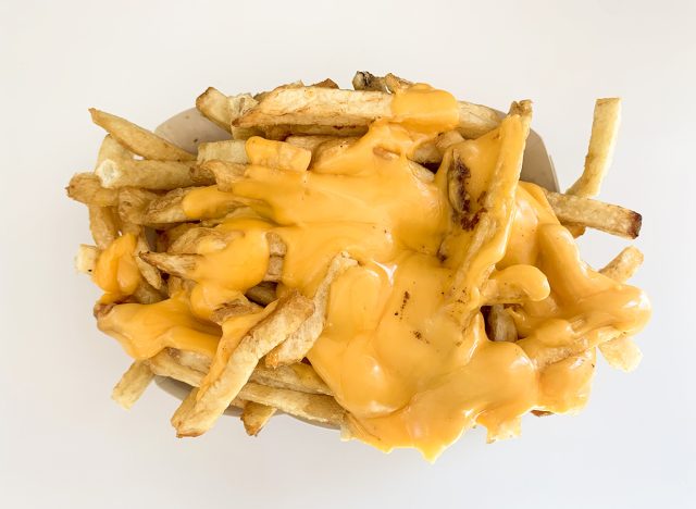 Cheesy fries well done from In-n-Out with melty cheese on top