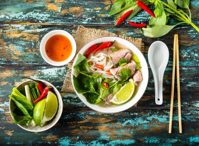 bowl of vietnamese pho