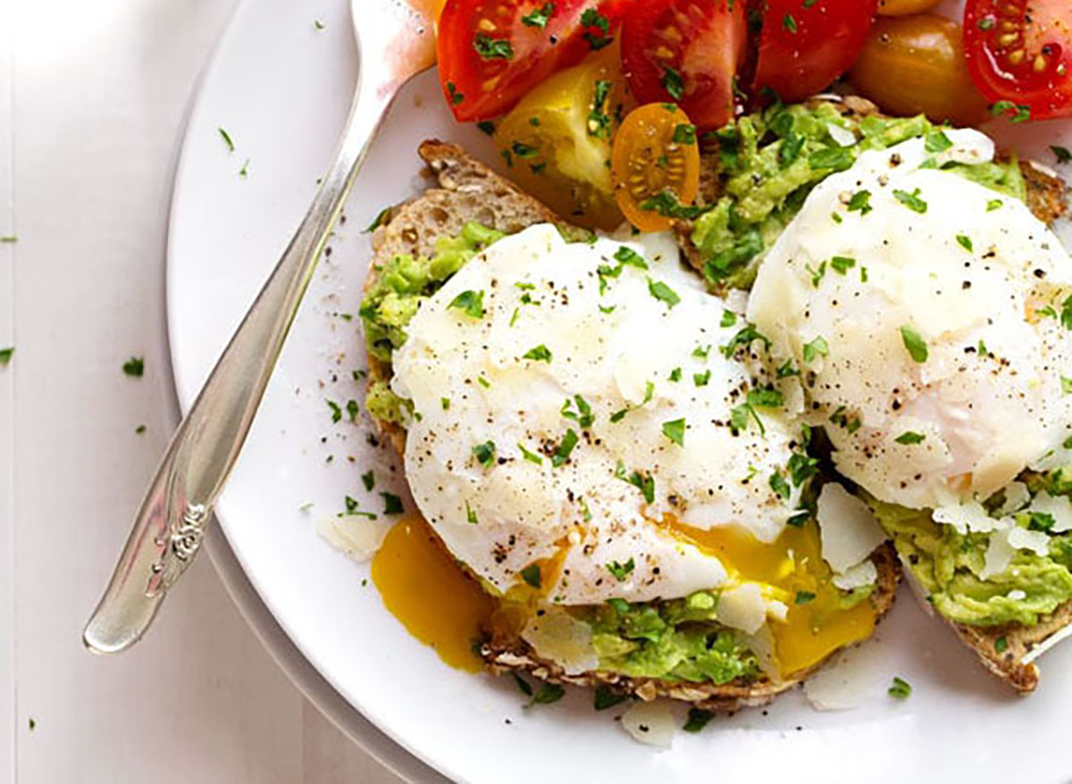 poached eggs on avocado toast