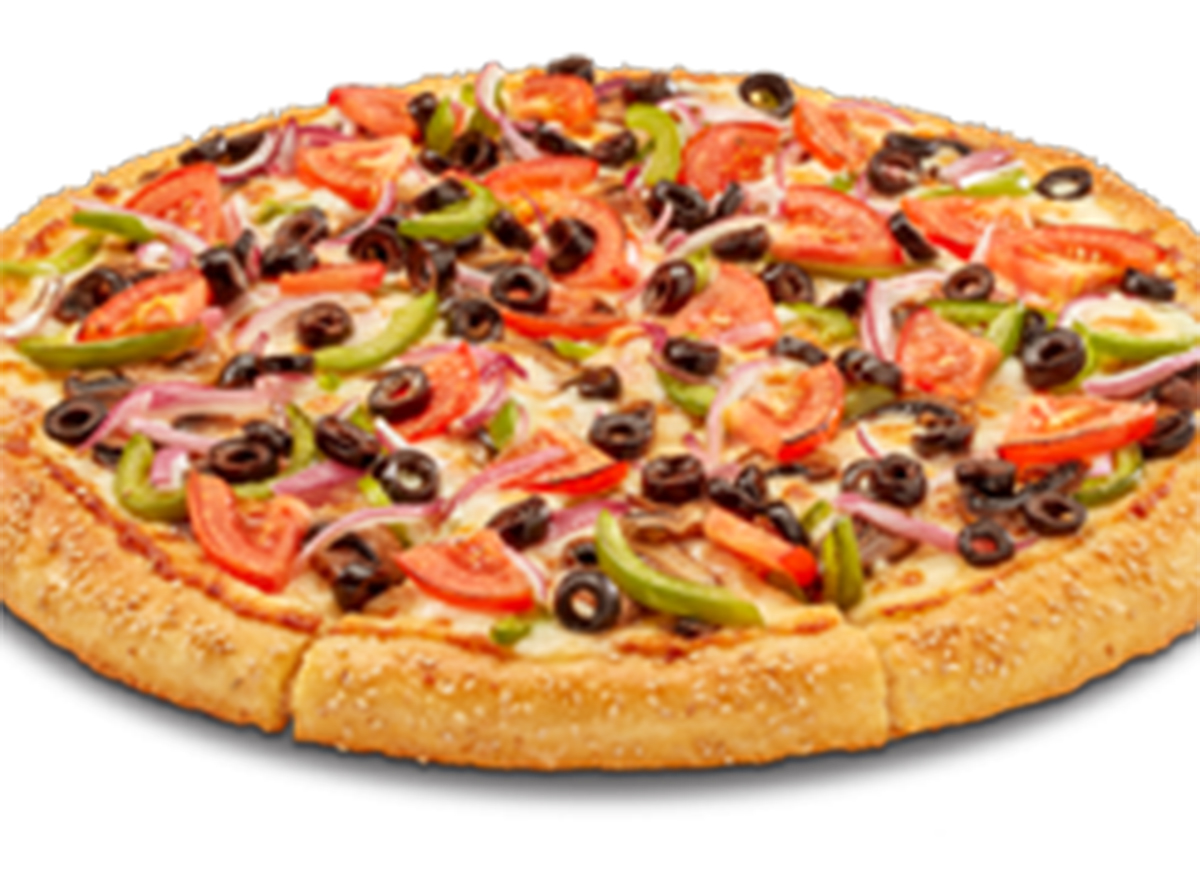 hungry howies medium veggie thin crust pizza