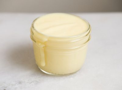 jar of homemade mayonnaise