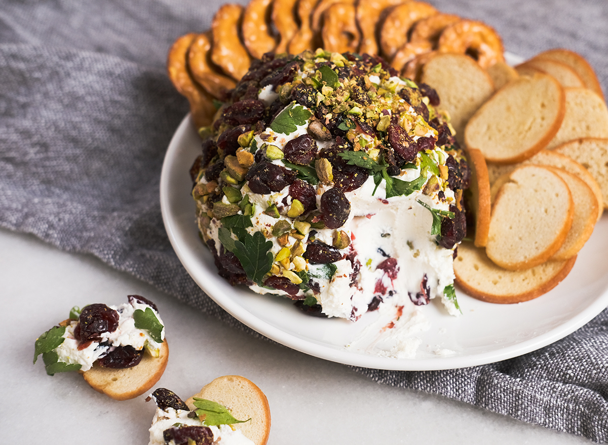 Pistachio and Cranberry Cheese Ball Recipe — Eat This Not That