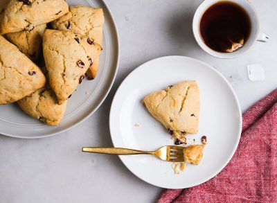 Low-Sugar Cranberry Orange Scones