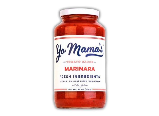 jar of Yo Mama's marinara sauce