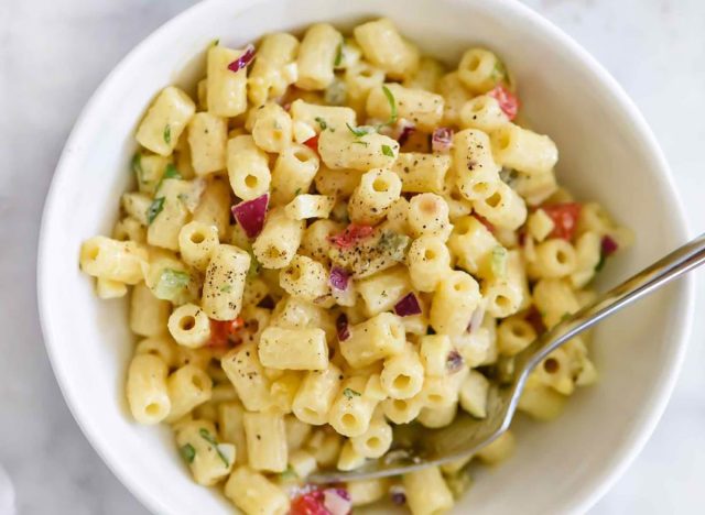 macaroni salad in bowl