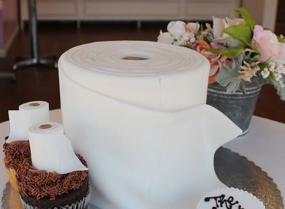 toilet paper cake