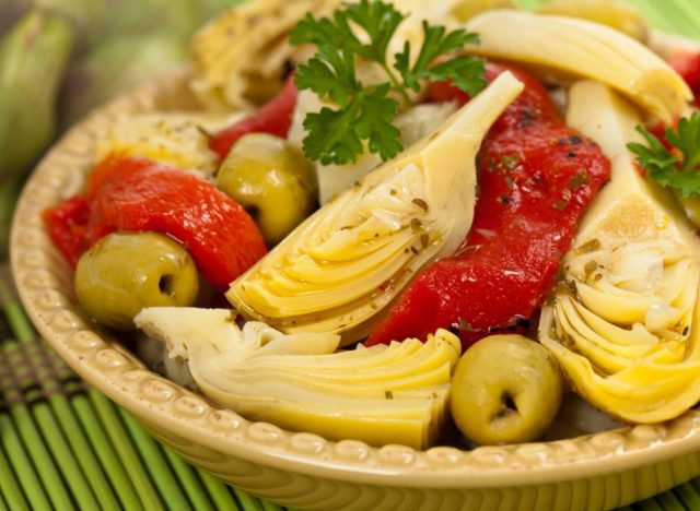 plate of artichoke salad