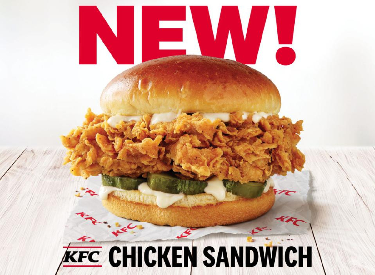 kuřecí sendvič KFC