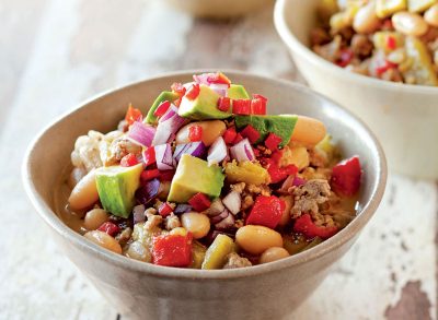 roast white bean chili