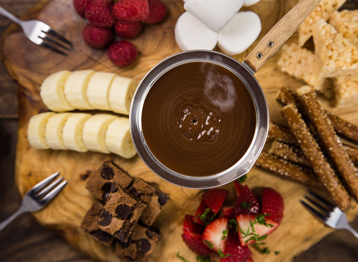 Easy Chocolate Fondue {5 Ingredients} - Chelsea's Messy Apron