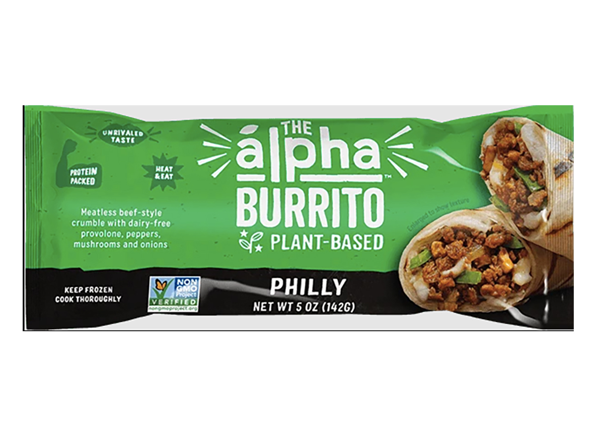 frozen alpha philly burrito