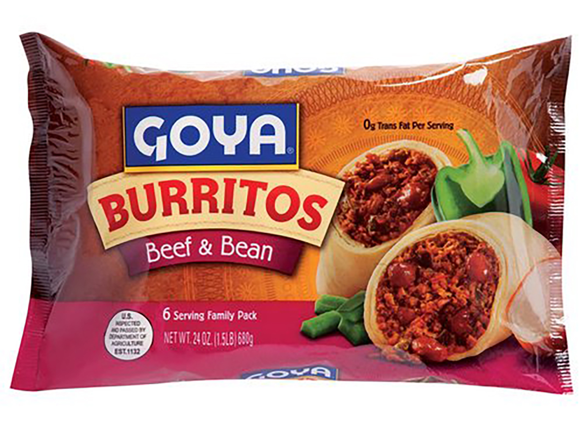 goya beef and bean burrito