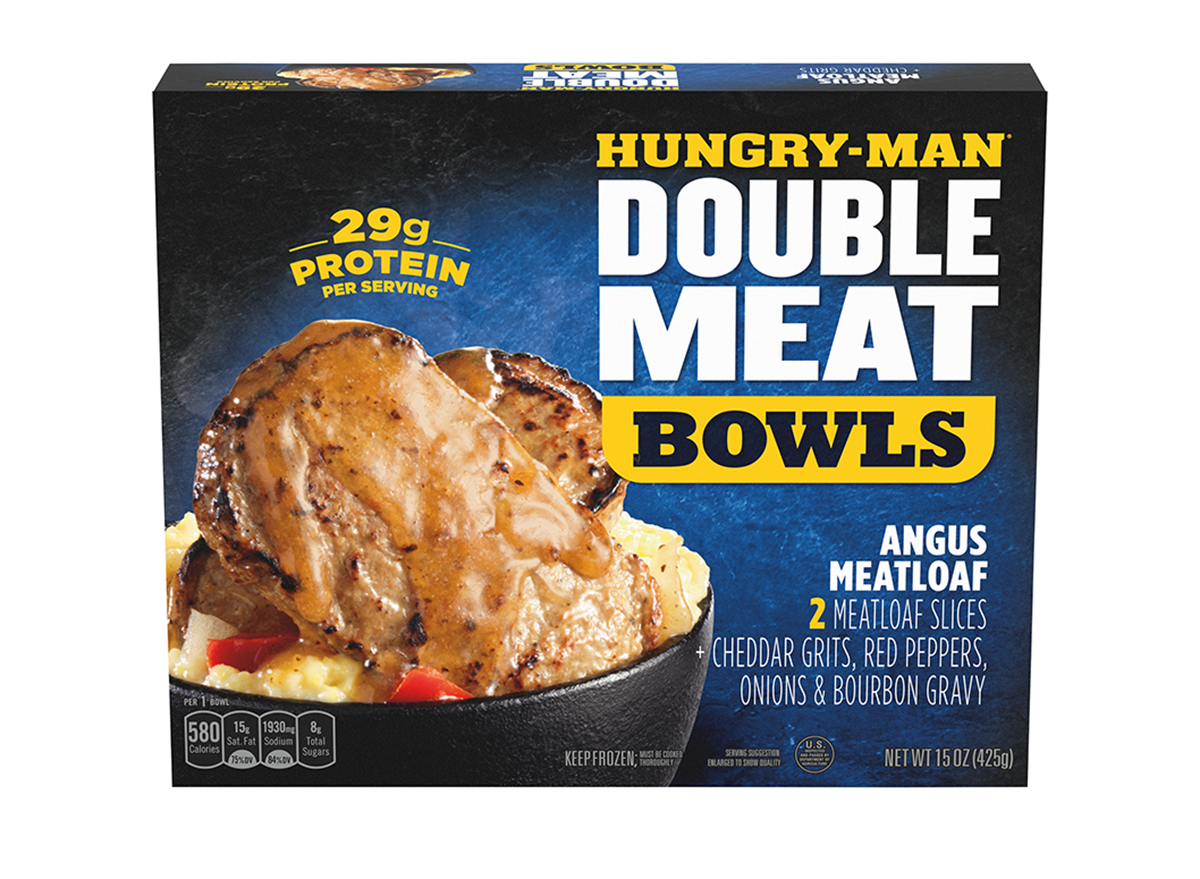 hungry man double meat bowls angus meatloaf bowl