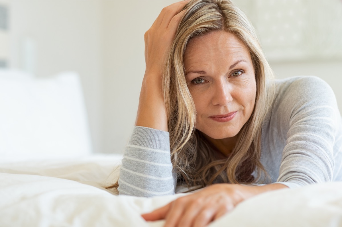 Middle-aged woman in Room