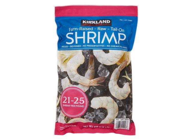 Kirkland Signature frozen raw shrimp