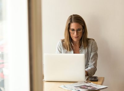 woman working