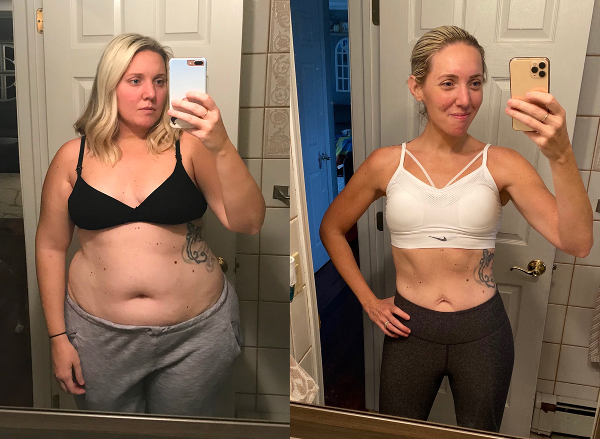 before and after weight loss female