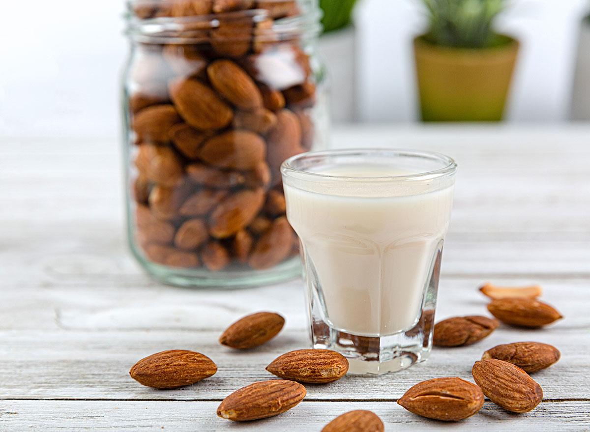 One Major Side Effect of Drinking Almond Milk Says Dietitian