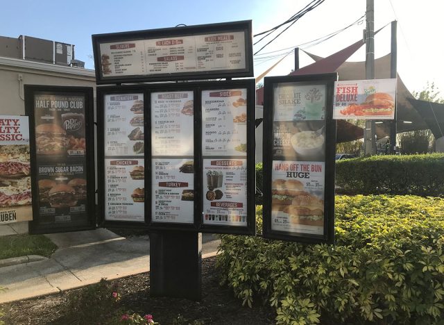 arbys menu