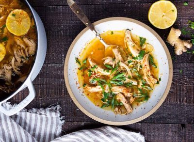 chicken soup lemon ginger