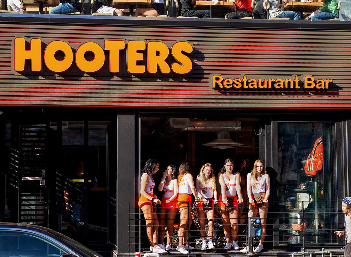 We're Hooters girls - we don't wear our famous uniforms on Halloween, but  our costumes are just as hot