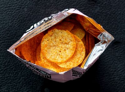 open bag of chips