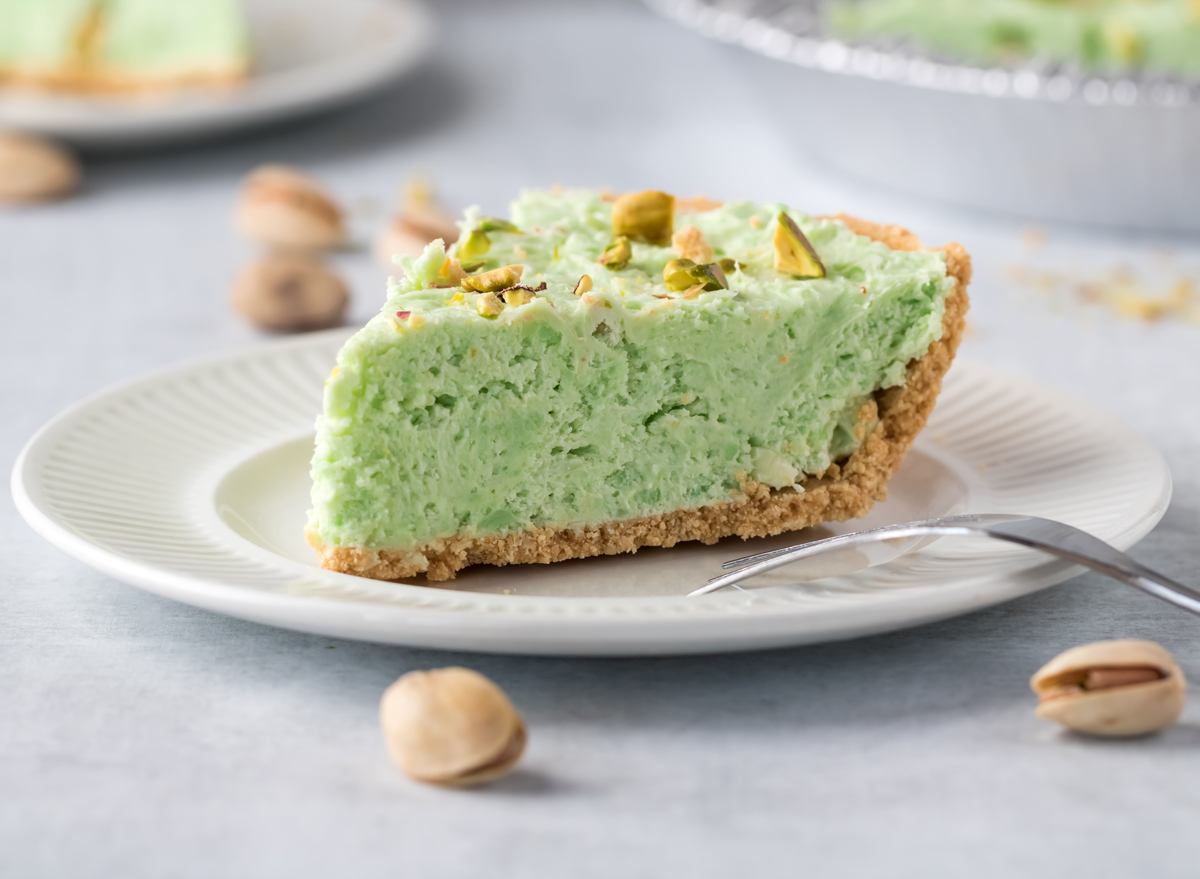 Pistachio Cheesecake With Pistachio Topping - Rich And Delish