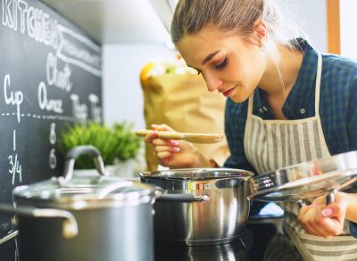 woman cooking