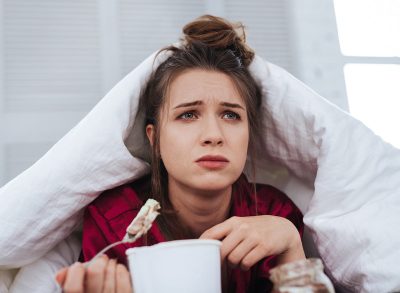 eating ice cream in bed