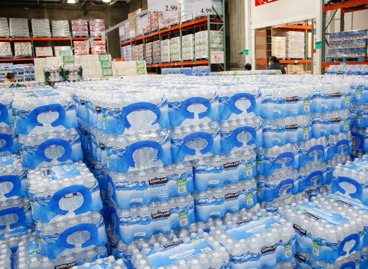 cases of kirkland signature bottled water