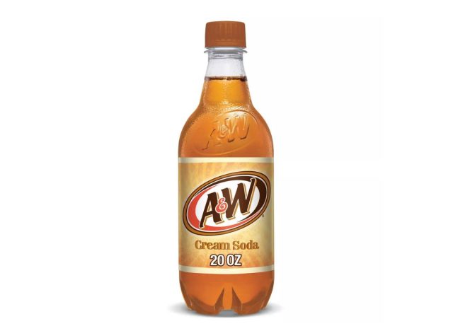 bottle of A&W cream soda