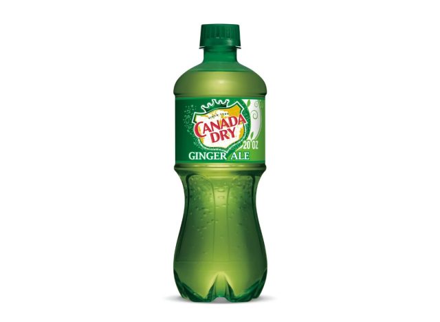 bottle of ginger ale on a white background