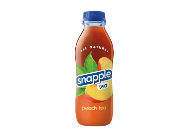 bottle of Snapple Peach Tea