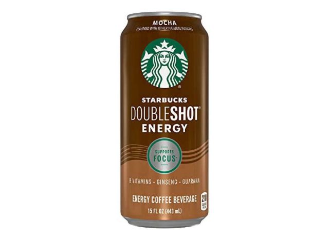 can of Starbucks double shot energy drink on a white background