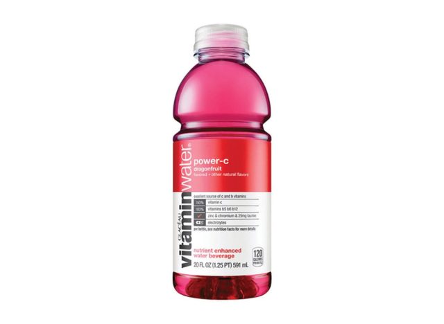 bottle of Vitamin Water on a white background