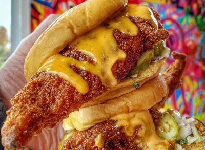 Dave's hot chicken sandwich