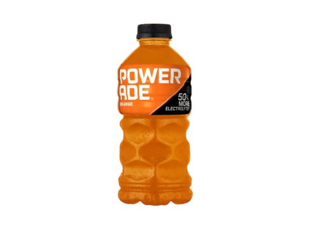 bottle of orange Powerade 