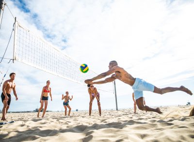 beach volleyball game, workouts that don't feel like work